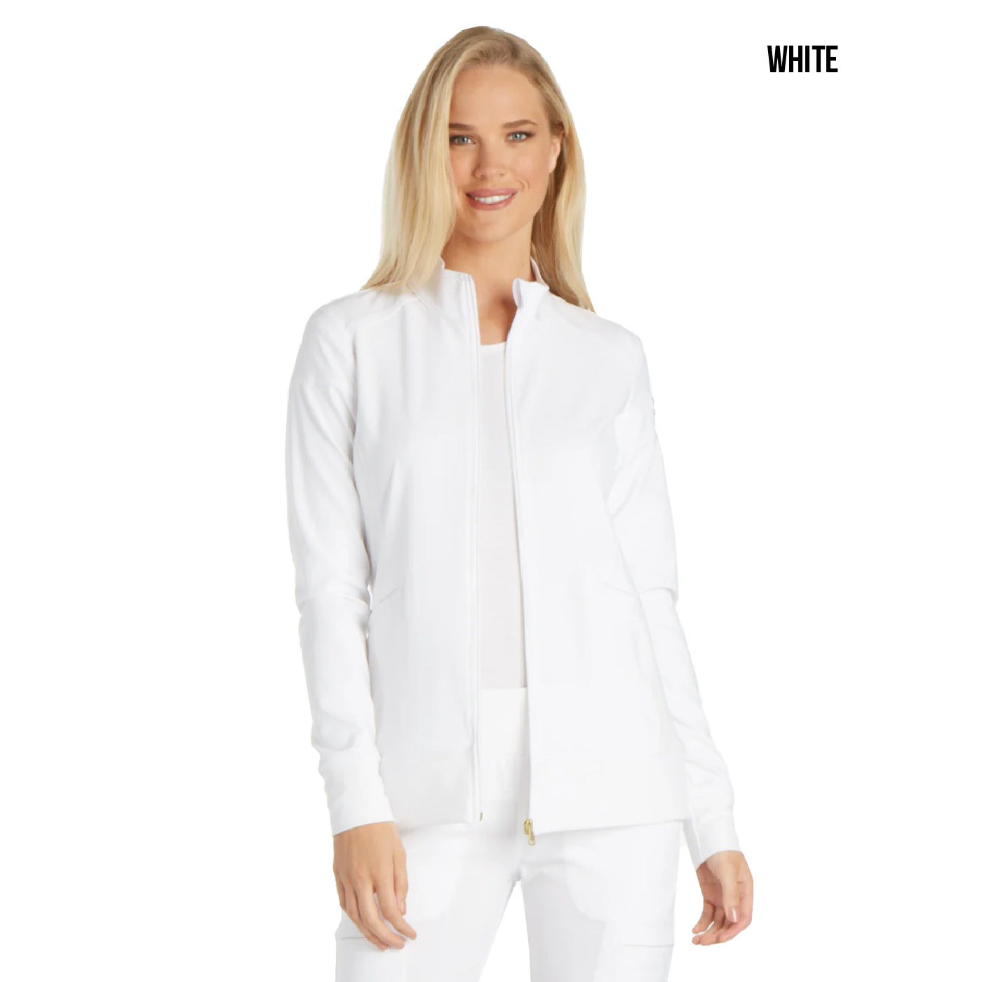CK303 Women's 2 Pocket Zip Front Scrub Jacket
