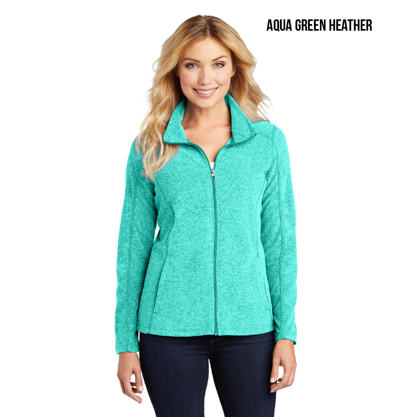 F235L Port Authority® Women's Heather Microfleece Full-Zip Jacket