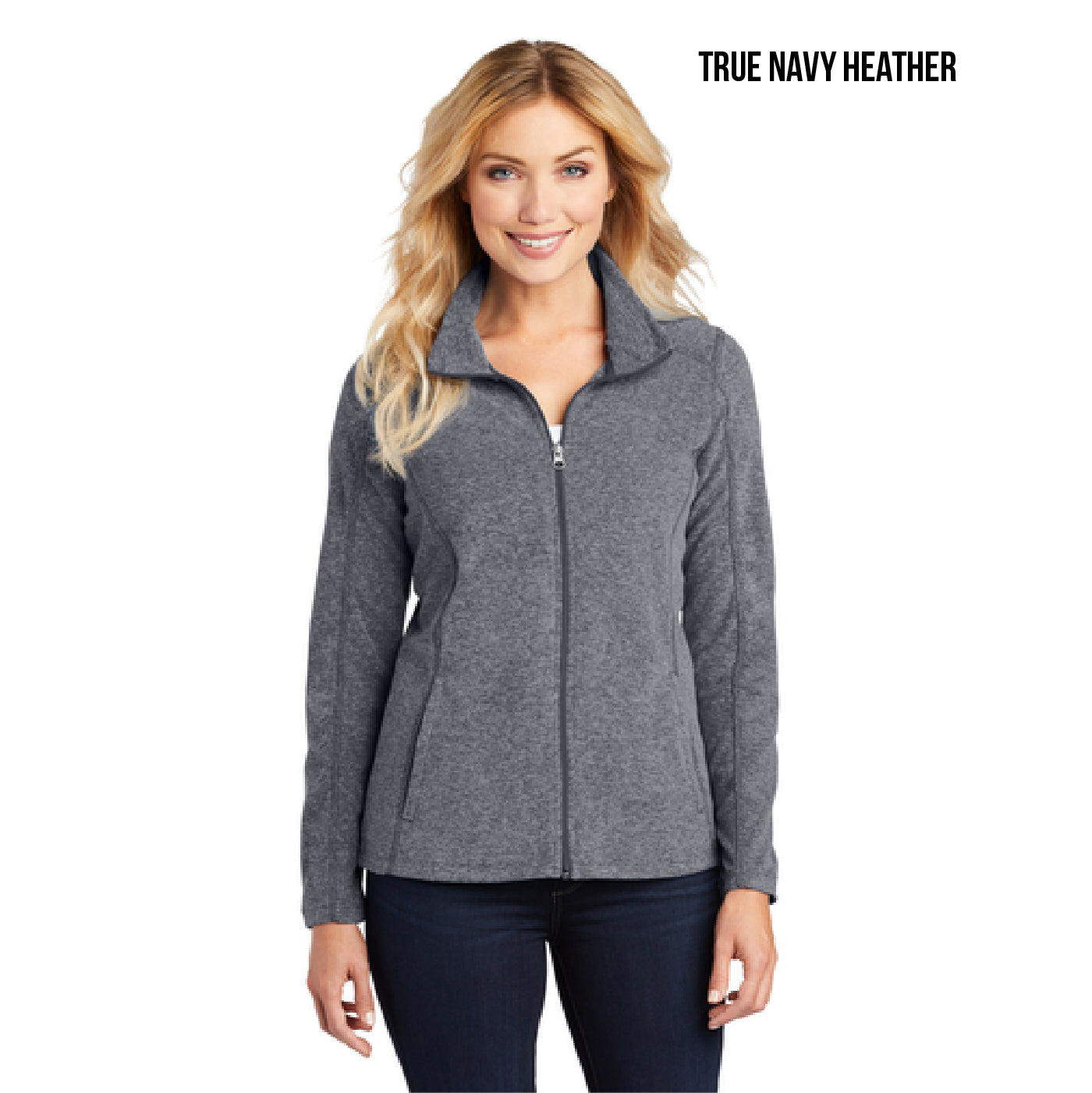 F235L Port Authority® Women's Heather Microfleece Full-Zip Jacket