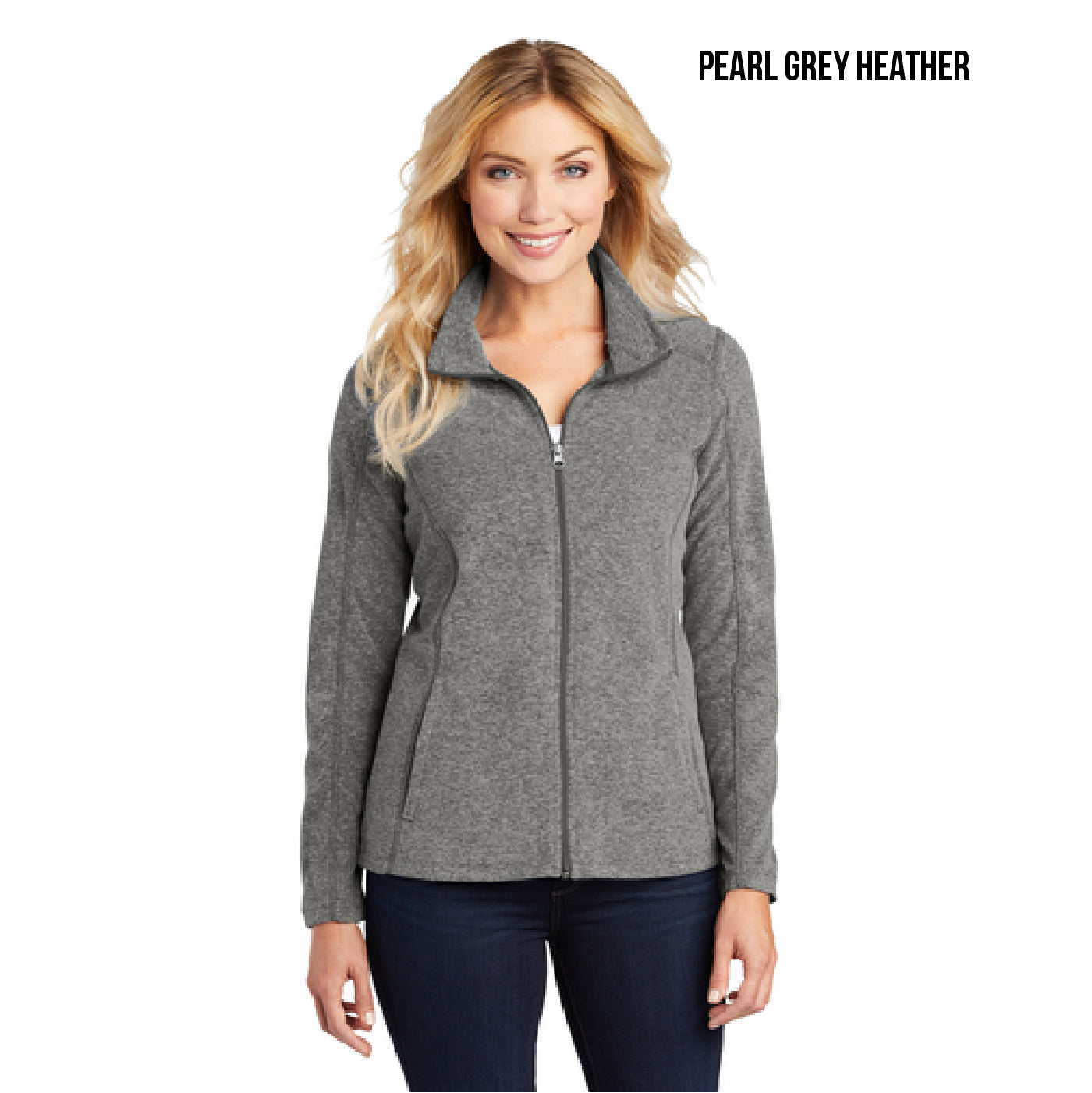 F235L Port Authority® Women's Heather Microfleece Full-Zip Jacket