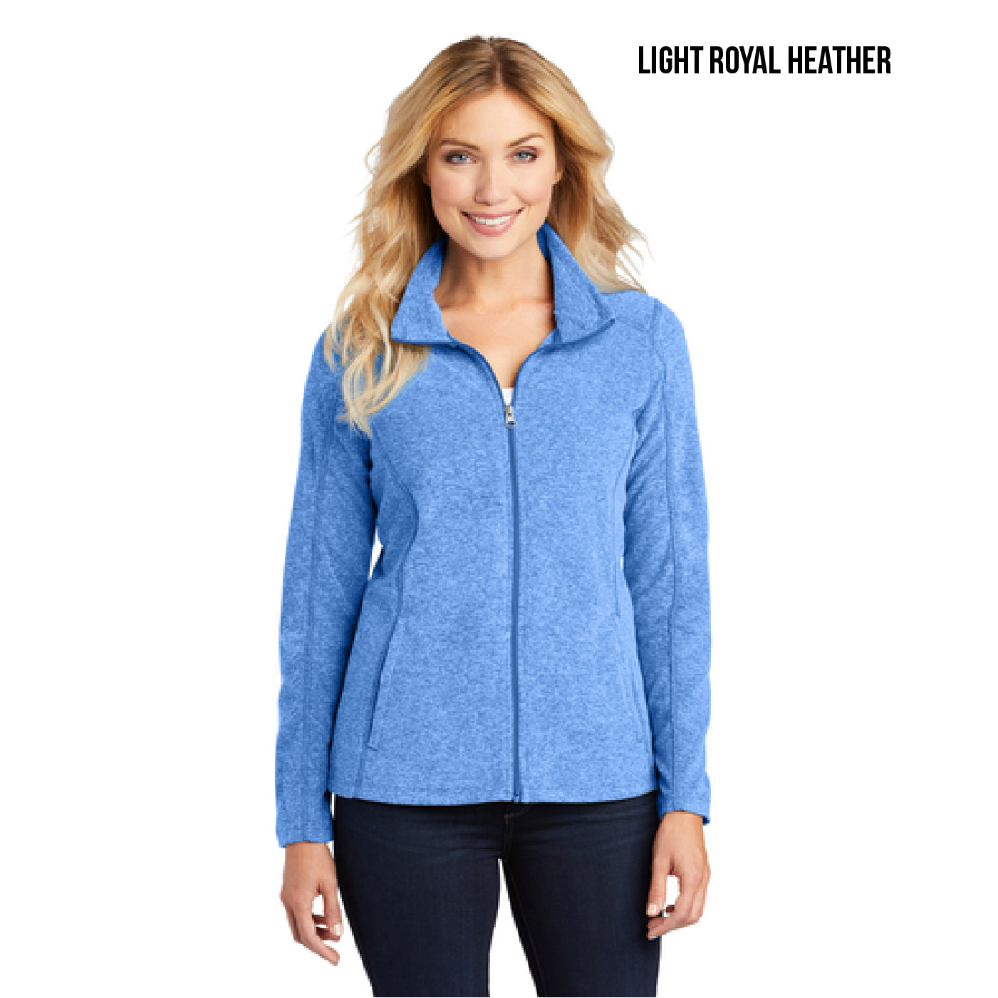 F235L Port Authority® Women's Heather Microfleece Full-Zip Jacket